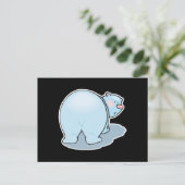 Carte Postale cul d'ours polaire mignon (Debout devant)