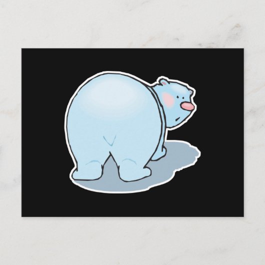 Carte Postale cul d'ours polaire mignon (Devant)