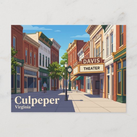 Carte Postale Culpeper États-Unis (Devant)