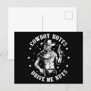 Carte Postale Culs de cowboy me rendent fou Cow-boys gay vintage