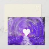 Carte Postale Culte Art White Heart Purple River 7 oct 17 HC (Devant / Derrière)