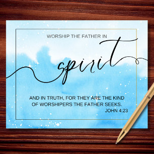 Carte Postale Culte en esprit Jean 4 23 Foi chrétienne