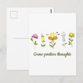 Carte Postale Cultiver des pensées positives fleurs (Devant / Derrière)