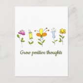 Carte Postale Cultiver des pensées positives fleurs (Devant)