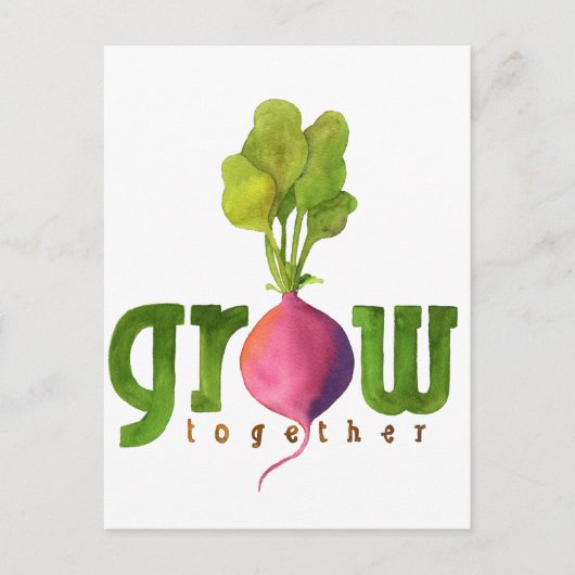 Carte Postale Cultiver ensemble Radish (Devant)