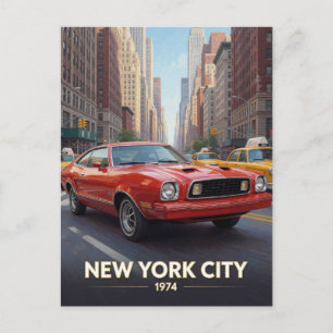 Carte Postale Culture de voiture urbaine à New York 1974