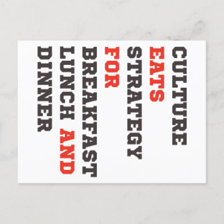 Carte Postale Culture Mange Stratégie Pour Le Petit Déjeuner, Dé