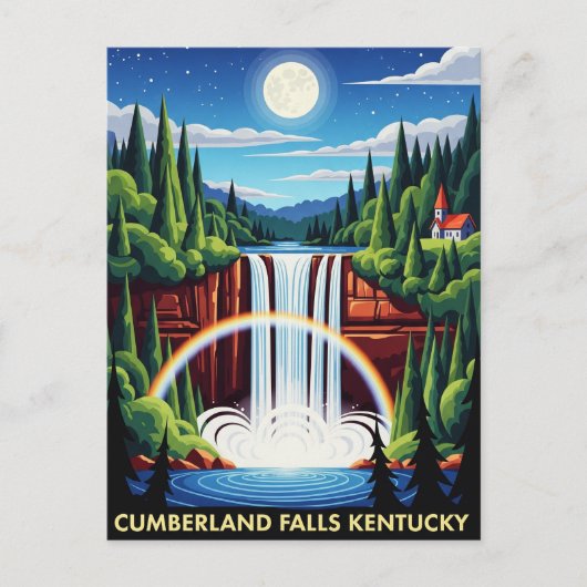 Carte Postale Cumberland Falls Kentucky Nuit (Devant)