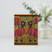 Carte Postale Cuna Indian Mola Duck Design (Debout devant)