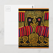Carte Postale Cuna Indian Mola Duck Design (Devant / Derrière)