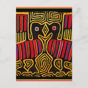 Carte Postale Cuna Indian Mola Duck Design