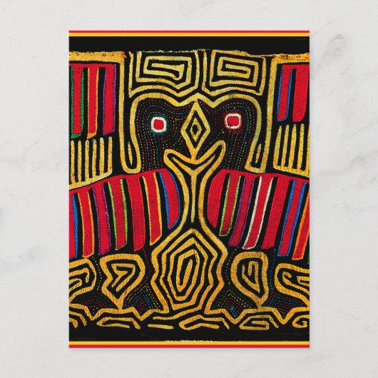 Carte Postale Cuna Indian Mola Duck Design (Devant)