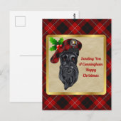 Carte Postale Cunningham Clan Badge & Tartan Christmas Postcard (Devant / Derrière)