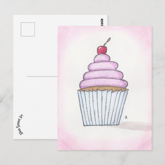 Carte Postale cupcake (Devant / Derrière)
