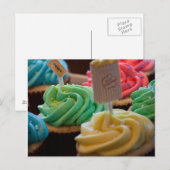 Carte postale Cupcake (Devant / Derrière)
