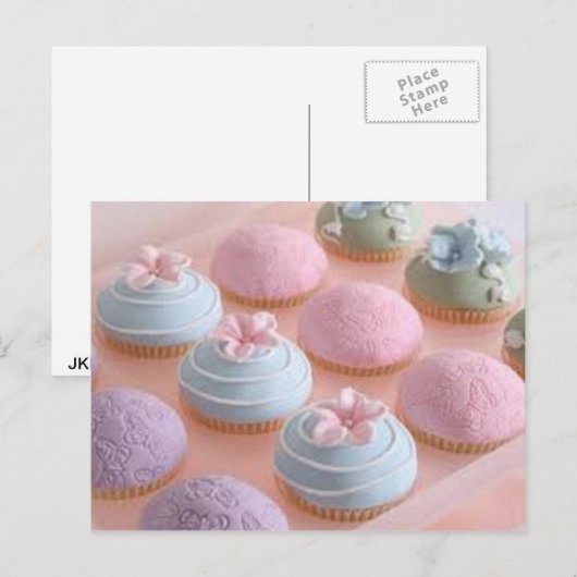Carte postale Cupcake (Devant / Derrière)