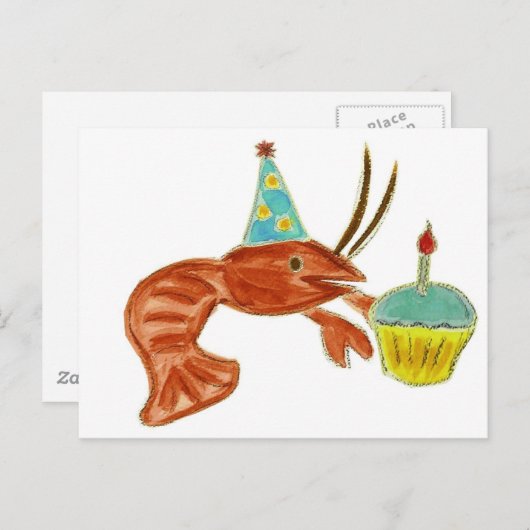 Carte Postale Cupcake à l'écrevisse (Devant / Derrière)
