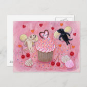 Carte Postale Cupcake and Labrador Fairies Peinture (Devant / Derrière)