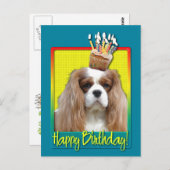 Carte Postale Cupcake anniversaire - Cavalier - Blenheim (Devant / Derrière)