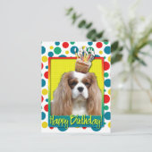 Carte Postale Cupcake anniversaire - Cavalier - Blenheim (Debout devant)