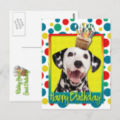 Carte Postale Cupcake anniversaire - Dalmatie (Devant / Derrière)