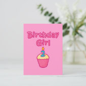 Carte Postale Cupcake Anniversaire Fille 2 (Debout devant)