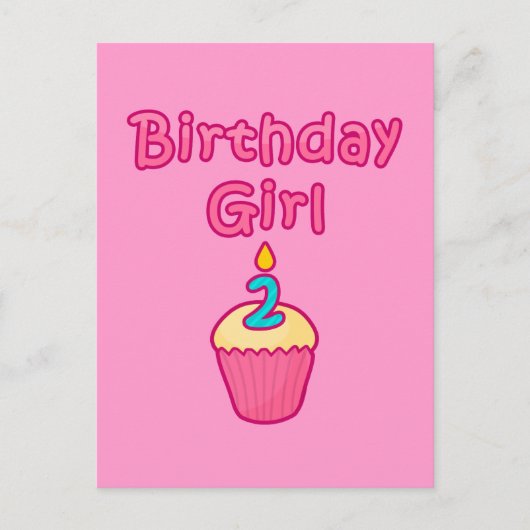 Carte Postale Cupcake Anniversaire Fille 2 (Devant)