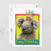Carte Postale Cupcake anniversaire - Koala (Devant / Derrière)