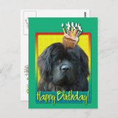 Carte Postale Cupcake anniversaire - Terre-Neuve (Devant / Derrière)