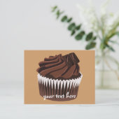 Carte Postale Cupcake au chocolat (Debout devant)