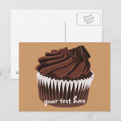 Carte Postale Cupcake au chocolat (Devant / Derrière)