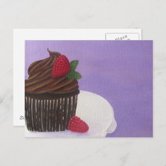 Carte postale Cupcake au Chocolat (Devant / Derrière)