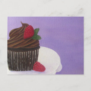 Carte postale Cupcake au Chocolat