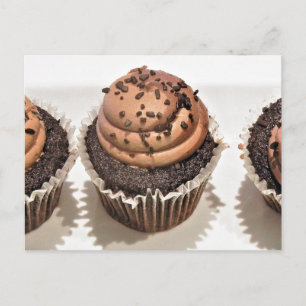 Carte postale Cupcake au chocolat