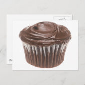 Carte Postale Cupcake au chocolat (Devant / Derrière)
