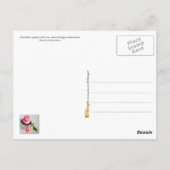 Carte Postale Cupcake au chocolat avec Rose rose (Dos)