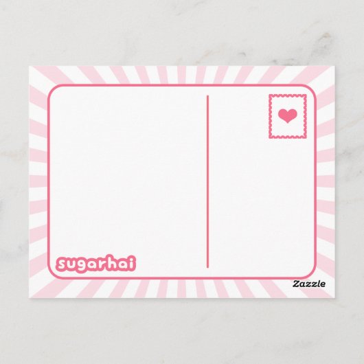 Carte Postale Cupcake aux fraises mûres (Dos)