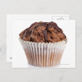 Carte Postale Cupcake avec glaçage au chocolat (Devant / Derrière)