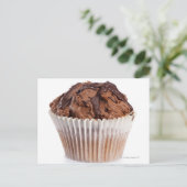 Carte Postale Cupcake avec glaçage au chocolat (Debout devant)
