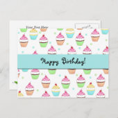 Carte postale Cupcake Bird (Devant / Derrière)