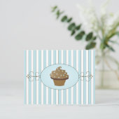 Carte Postale Cupcake bleu (Debout devant)
