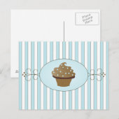 Carte Postale Cupcake bleu (Devant / Derrière)