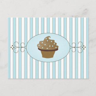 Carte Postale Cupcake bleu