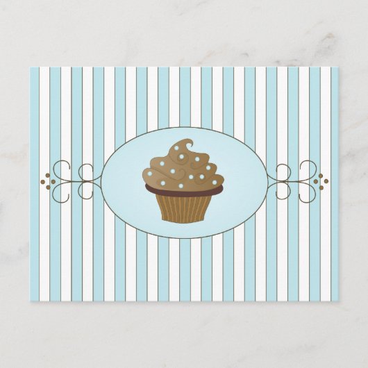 Carte Postale Cupcake bleu (Devant)