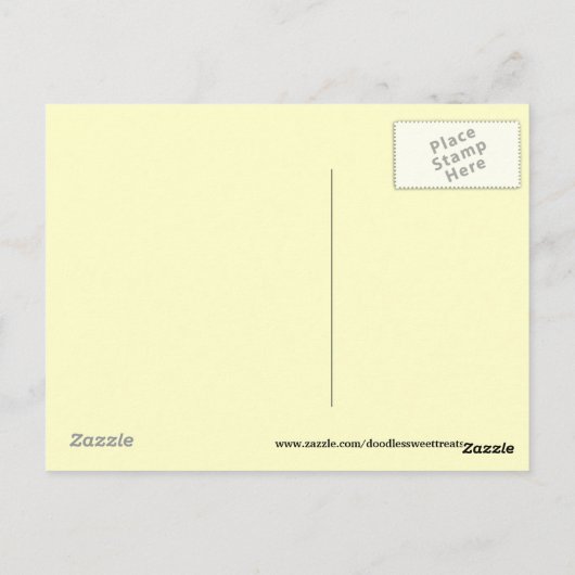 Carte postale Cupcake Bunny (Dos)