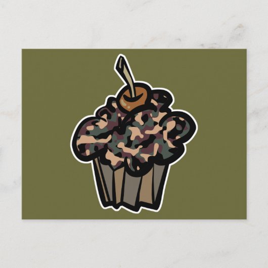 Carte Postale cupcake camouflé (Devant)