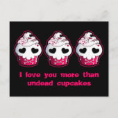 Carte Postale Cupcake crâne rose (Devant)