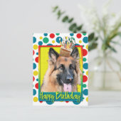 Carte Postale Cupcake d'anniversaire - Berger allemand - Chance (Debout devant)
