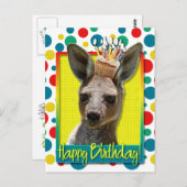 Carte Postale Cupcake d'anniversaire - Kangaroo (Devant / Derrière)