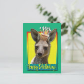 Carte Postale Cupcake d'anniversaire - Kangaroo (Debout devant)